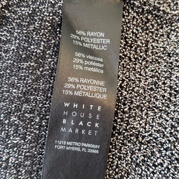 White House Black Market Metallic Silver Top - Picture 14 of 14